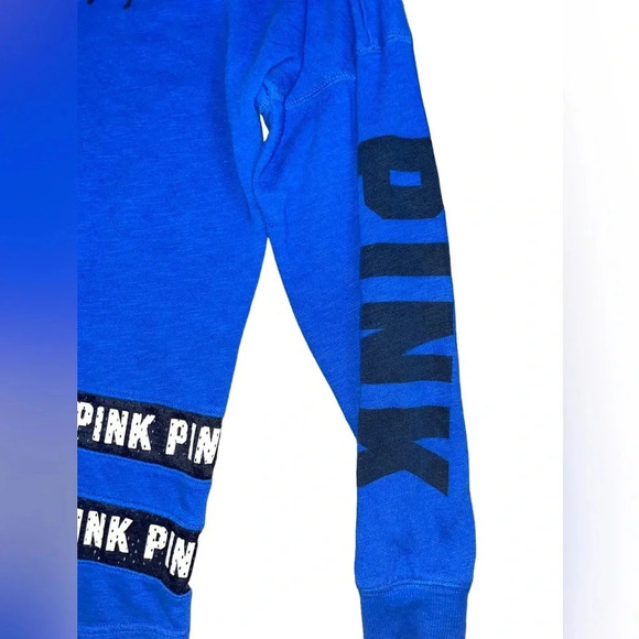 Pink Victoria's Secret Royal Blue Crewneck Sweatshirt Women's Size Small Preppy - Picture 5 of 10